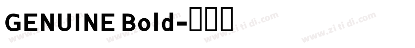 GENUINE Bold字体转换